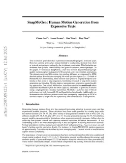SnapMoGen: Human Motion Generation from Expressive Texts