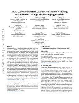 MCA-LLaVA: Manhattan Causal Attention for Reducing Hallucination in Large Vision-Language Models