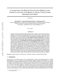 Calibrated and Robust Foundation Models for Vision-Language and Medical Image Tasks Under Distribution Shift