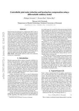 Controllable joint noise reduction and hearing loss compensation using a differentiable auditory model