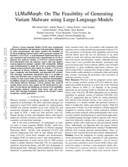 LLMalMorph: On The Feasibility of Generating Variant Malware using Large-Language-Models