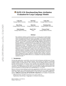 DATE-LM: Benchmarking Data Attribution Evaluation for Large Language Models