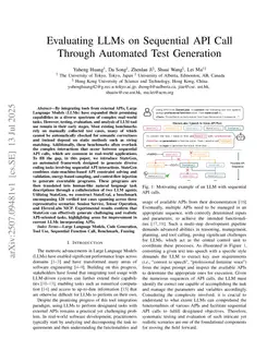 Evaluating LLMs on Sequential API Call Through Automated Test Generation