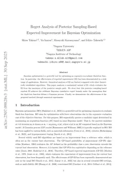 Regret Analysis of Posterior Sampling-Based Expected Improvement for Bayesian Optimization