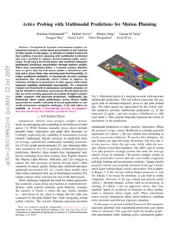 Active Probing with Multimodal Predictions for Motion Planning