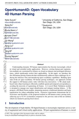 OpenHuman4D: Open-Vocabulary 4D Human Parsing