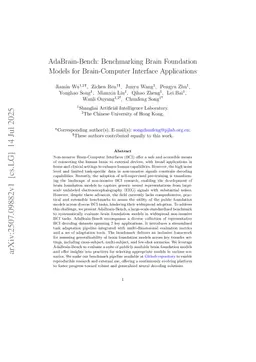 AdaBrain-Bench: Benchmarking Brain Foundation Models for Brain-Computer Interface Applications