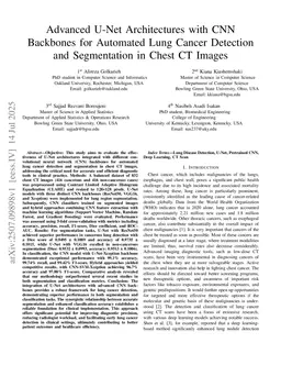 Advanced U-Net Architectures with CNN Backbones for Automated Lung Cancer Detection and Segmentation in Chest CT Images