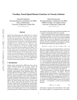 ViscoReg: Neural Signed Distance Functions via Viscosity Solutions