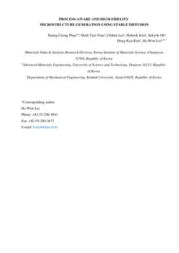 Parameter-aware high-fidelity microstructure generation using stable diffusion