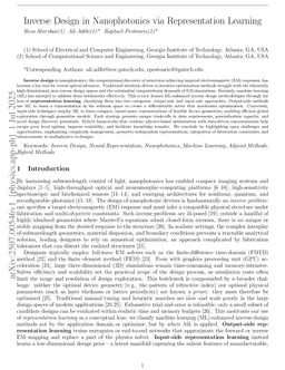 Inverse Design in Nanophotonics via Representation Learning