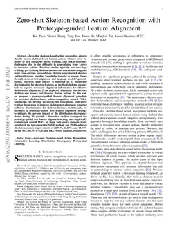 Zero-Shot Skeleton-Based Action Recognition With Prototype-Guided Feature Alignment