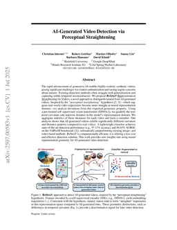 AI-Generated Video Detection via Perceptual Straightening
