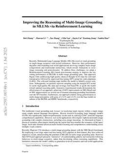 Improving the Reasoning of Multi-Image Grounding in MLLMs via Reinforcement Learning