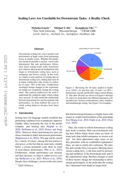Scaling Laws Are Unreliable for Downstream Tasks: A Reality Check
