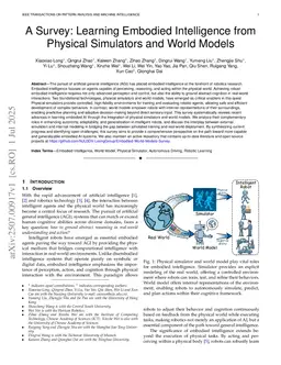 A Survey: Learning Embodied Intelligence from Physical Simulators and World Models