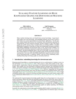 Scalable Feature Learning on Huge Knowledge Graphs for Downstream Machine Learning