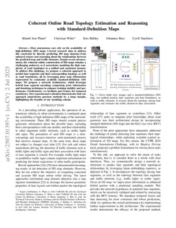 Coherent Online Road Topology Estimation and Reasoning with Standard-Definition Maps
