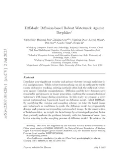 DiffMark: Diffusion-based Robust Watermark Against Deepfakes