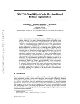NOCTIS: Novel Object Cyclic Threshold based Instance Segmentation