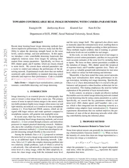 Towards Controllable Real Image Denoising with Camera Parameters