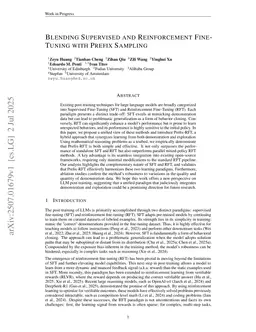 Blending Supervised and Reinforcement Fine-Tuning with Prefix Sampling