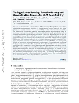 Tuning without Peeking: Provable Generalization Bounds and Robust LLM Post-Training