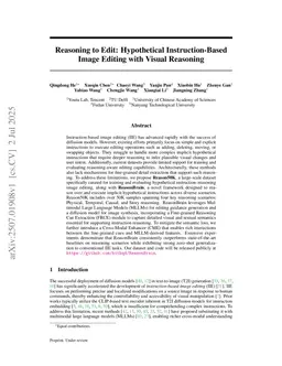 Reasoning to Edit: Hypothetical Instruction-Based Image Editing with Visual Reasoning