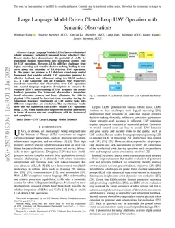 Large Language Model-Driven Closed-Loop UAV Operation with Semantic Observations