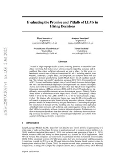 Evaluating the Promise and Pitfalls of LLMs in Hiring Decisions