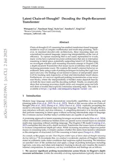 Latent Chain-of-Thought? Decoding the Depth-Recurrent Transformer