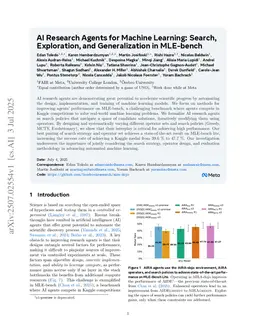 AI Research Agents for Machine Learning: Search, Exploration, and Generalization in MLE-bench