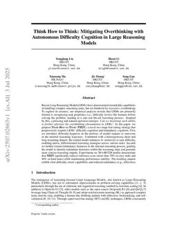 Think How to Think: Mitigating Overthinking with Autonomous Difficulty Cognition in Large Reasoning Models