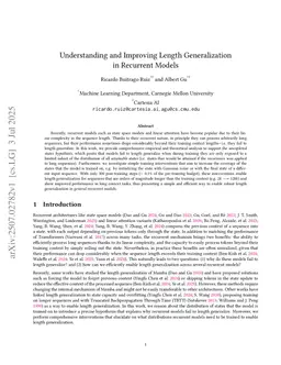 Understanding and Improving Length Generalization in Recurrent Models
