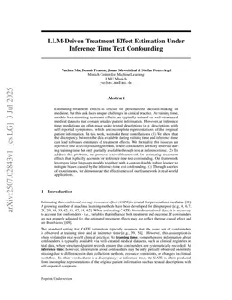 LLM-Driven Treatment Effect Estimation Under Inference Time Text Confounding