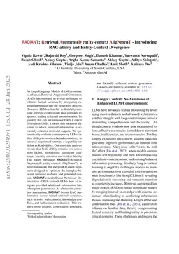 RADIANT: Retrieval AugmenteD entIty-context AligNmenT -- Introducing RAG-ability and Entity-Context Divergence