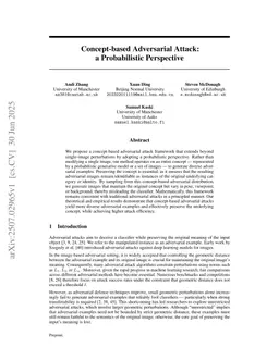 Concept-based Adversarial Attack: a Probabilistic Perspective