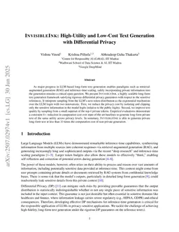 InvisibleInk: High-Utility and Low-Cost Text Generation with Differential Privacy