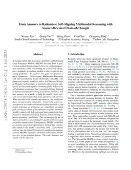 From Answers to Rationales: Self-Aligning Multimodal Reasoning with Answer-Oriented Chain-of-Thought