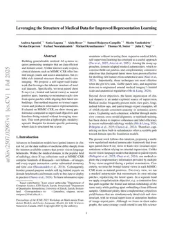 Leveraging the Structure of Medical Data for Improved Representation Learning