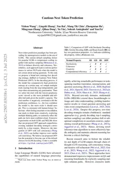 Cautious Next Token Prediction