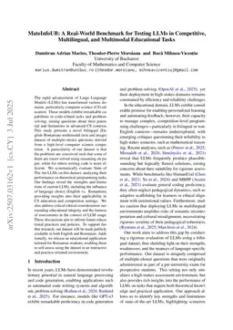 MateInfoUB: A Real-World Benchmark for Testing LLMs in Competitive, Multilingual, and Multimodal Educational Tasks