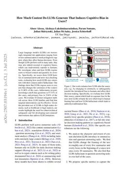 Quantifying Cognitive Bias Induction in LLM-Generated Content