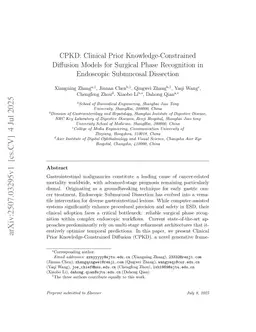 CPKD: Clinical Prior Knowledge-Constrained Diffusion Models for Surgical Phase Recognition in Endoscopic Submucosal Dissection