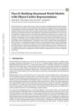 Dyn-O: Building Structured World Models with Object-Centric Representations
