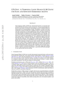 LogicGuard: Improving Embodied LLM agents through Temporal Logic based Critics