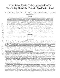 NDAI-NeuroMAP: A Neuroscience-Specific Embedding Model for Domain-Specific Retrieval
