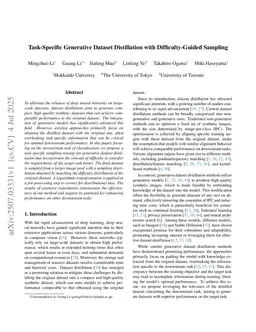 Task-Specific Generative Dataset Distillation with Difficulty-Guided Sampling