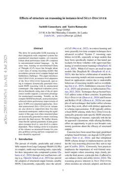 Effects of structure on reasoning in instance-level Self-Discover