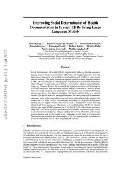 Improving Social Determinants of Health Documentation in French EHRs Using Large Language Models